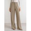 imagePRETTYGARDEN Womens Wide Leg Dress Pants 2025 Business Casual Flowy Work Palazzo Pants High Waisted Slacks TrousersLight Khaki