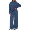 imagePRETTYGARDEN Womens Sweatsuits 2 Piece Set 2025 Casual Winter Long Sleeve Hoodie Loose Wide Leg Sweatpants Fall Tracksuit