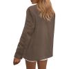 imagePRETTYGARDEN Blazers for Women Business Casual Outfits 2025 Fall Fashion Open Front Long Sleeve Suit Jackets Work BlazerDark Khaki