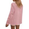 imagePRETTYGARDEN Blazers for Women Business Casual Outfits 2025 Fall Fashion Open Front Long Sleeve Suit Jackets Work BlazerPink