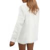 imagePRETTYGARDEN Blazers for Women Business Casual Outfits 2025 Fall Fashion Open Front Long Sleeve Suit Jackets Work BlazerWhite