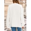 imagePRETTYGARDEN Fall Chunky Cardigan Sweaters for Women 2025 Button Long Lantern Sleeve Knit Oversized Coats with PocketsWhite