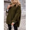 imagePRETTYGARDEN Oversized Sweaters for Women 2025 Chunky Turtleneck Sweater Fall Clothes Long Sleeve Tops Winter ClothingArmy Green