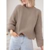 imagePRETTYGARDEN Womens Fall Oversized Sweaters Dressy Casual Long Sleeve Chunky Knit Winter Pullover Tops 2025 Holiday OutfitsKhaki