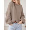 imagePRETTYGARDEN Womens Fall Oversized Sweaters Dressy Casual Long Sleeve Chunky Knit Winter Pullover Tops 2025 Holiday OutfitsKhaki