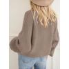imagePRETTYGARDEN Womens Fall Oversized Sweaters Dressy Casual Long Sleeve Chunky Knit Winter Pullover Tops 2025 Holiday OutfitsKhaki