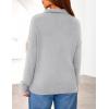imagePRETTYGARDEN Womens Quarter Zip Pullover V Neck Fall Sweaters 2025 Long Sleeve Tops Collared Sweater Knit Winter ClothingGrey