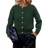imagePRETTYGARDEN Cardigan for Women 2025 Fall Fashion Long Sleeve Trendy Button Down Work Office Sweaters Cute Winter JacketDark Green