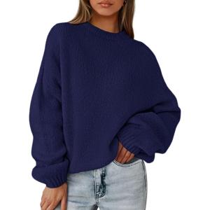 imagePRETTYGARDEN Womens Fall Oversized Sweaters Dressy Casual Long Sleeve Chunky Knit Winter Pullover Tops 2025 Holiday Outfits