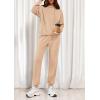 imagePRETTYGARDEN Womens 2 Piece Lounge Sets Fall Clothes Hoodies Sweatshirt Joggers Sweatpants Sweatsuits 2025 Airport OutfitsBeige