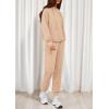 imagePRETTYGARDEN Womens 2 Piece Lounge Sets Fall Clothes Hoodies Sweatshirt Joggers Sweatpants Sweatsuits 2025 Airport OutfitsBeige
