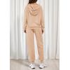 imagePRETTYGARDEN Womens 2 Piece Lounge Sets Fall Clothes Hoodies Sweatshirt Joggers Sweatpants Sweatsuits 2025 Airport OutfitsBeige