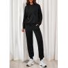 imagePRETTYGARDEN Womens 2 Piece Lounge Sets Fall Clothes Hoodies Sweatshirt Joggers Sweatpants Sweatsuits 2025 Airport OutfitsBlack