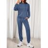 imagePRETTYGARDEN Womens 2 Piece Lounge Sets Fall Clothes Hoodies Sweatshirt Joggers Sweatpants Sweatsuits 2025 Airport OutfitsBlue