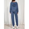imagePRETTYGARDEN Womens 2 Piece Lounge Sets Fall Clothes Hoodies Sweatshirt Joggers Sweatpants Sweatsuits 2025 Airport OutfitsBlue