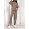 imagePRETTYGARDEN Womens 2 Piece Lounge Sets Fall Clothes Hoodies Sweatshirt Joggers Sweatpants Sweatsuits 2025 Airport OutfitsBrown