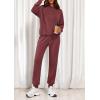imagePRETTYGARDEN Womens 2 Piece Lounge Sets Fall Clothes Hoodies Sweatshirt Joggers Sweatpants Sweatsuits 2025 Airport OutfitsBurgundy