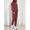 imagePRETTYGARDEN Womens 2 Piece Lounge Sets Fall Clothes Hoodies Sweatshirt Joggers Sweatpants Sweatsuits 2025 Airport OutfitsBurgundy