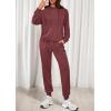 imagePRETTYGARDEN Womens 2 Piece Lounge Sets Fall Clothes Hoodies Sweatshirt Joggers Sweatpants Sweatsuits 2025 Airport OutfitsBurgundy