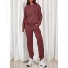 imagePRETTYGARDEN Womens 2 Piece Lounge Sets Fall Clothes Hoodies Sweatshirt Joggers Sweatpants Sweatsuits 2025 Airport OutfitsBurgundy