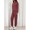 imagePRETTYGARDEN Womens 2 Piece Lounge Sets Fall Clothes Hoodies Sweatshirt Joggers Sweatpants Sweatsuits 2025 Airport OutfitsBurgundy