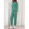imagePRETTYGARDEN Womens 2 Piece Lounge Sets Fall Clothes Hoodies Sweatshirt Joggers Sweatpants Sweatsuits 2025 Airport OutfitsGreen