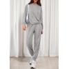 imagePRETTYGARDEN Womens 2 Piece Lounge Sets Fall Clothes Hoodies Sweatshirt Joggers Sweatpants Sweatsuits 2025 Airport OutfitsGrey