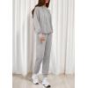 imagePRETTYGARDEN Womens 2 Piece Lounge Sets Fall Clothes Hoodies Sweatshirt Joggers Sweatpants Sweatsuits 2025 Airport OutfitsGrey