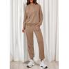 imagePRETTYGARDEN Womens 2 Piece Lounge Sets Fall Clothes Hoodies Sweatshirt Joggers Sweatpants Sweatsuits 2025 Airport OutfitsKhaki
