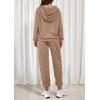 imagePRETTYGARDEN Womens 2 Piece Lounge Sets Fall Clothes Hoodies Sweatshirt Joggers Sweatpants Sweatsuits 2025 Airport OutfitsKhaki