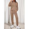 imagePRETTYGARDEN Womens 2 Piece Lounge Sets Fall Clothes Hoodies Sweatshirt Joggers Sweatpants Sweatsuits 2025 Airport OutfitsKhaki