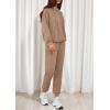 imagePRETTYGARDEN Womens 2 Piece Lounge Sets Fall Clothes Hoodies Sweatshirt Joggers Sweatpants Sweatsuits 2025 Airport OutfitsKhaki