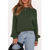 imagePRETTYGARDEN Womens Sweaters Fall Fashion 2025 Crew Neck Cable Knit Casual Loose Chunky Tunic Sweater Winter ClothingArmy Green