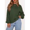imagePRETTYGARDEN Womens Sweaters Fall Fashion 2025 Crew Neck Cable Knit Casual Loose Chunky Tunic Sweater Winter ClothingArmy Green