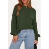 imagePRETTYGARDEN Womens Sweaters Fall Fashion 2025 Crew Neck Cable Knit Casual Loose Chunky Tunic Sweater Winter ClothingArmy Green