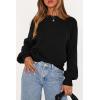 imagePRETTYGARDEN Womens Sweaters Fall Fashion 2025 Crew Neck Cable Knit Casual Loose Chunky Tunic Sweater Winter ClothingBlack