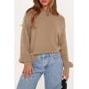 imagePRETTYGARDEN Womens Sweaters Fall Fashion 2025 Crew Neck Cable Knit Casual Loose Chunky Tunic Sweater Winter ClothingKhaki