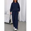 imagePRETTYGARDEN Womens Sweatsuits 2 Piece Set 2025 Casual Winter Long Sleeve Hoodie Loose Wide Leg Sweatpants Fall TracksuitNavy Blue