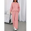 imagePRETTYGARDEN Womens Sweatsuits 2 Piece Set 2025 Casual Winter Long Sleeve Hoodie Loose Wide Leg Sweatpants Fall TracksuitPink