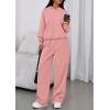 imagePRETTYGARDEN Womens Sweatsuits 2 Piece Set 2025 Casual Winter Long Sleeve Hoodie Loose Wide Leg Sweatpants Fall TracksuitPink