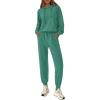 imagePRETTYGARDEN Womens 2 Piece Lounge Sets Fall Clothes Hoodies Sweatshirt Joggers Sweatpants Sweatsuits 2025 Airport OutfitsGreen