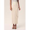 imagePRETTYGARDEN Long Skirts for Women 2025 Fall Fashion Clothing Faux Leather High Waist Dressy Casual Slit Pencil Maxi SkirtBeige