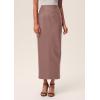 imagePRETTYGARDEN Long Skirts for Women 2025 Fall Fashion Clothing Faux Leather High Waist Dressy Casual Slit Pencil Maxi SkirtPink
