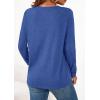 imagePRETTYGARDEN Long Sleeve Shirts for Women 2025 Fall Fashion Clothing Henley Tops Trendy Dressy Casual Blouses Work OutfitsBlue