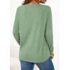 imagePRETTYGARDEN Long Sleeve Shirts for Women 2025 Fall Fashion Clothing Henley Tops Trendy Dressy Casual Blouses Work OutfitsLight Green