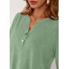 imagePRETTYGARDEN Long Sleeve Shirts for Women 2025 Fall Fashion Clothing Henley Tops Trendy Dressy Casual Blouses Work OutfitsLight Green