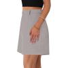 imagePRETTYGARDEN Shorts for Women Dressy 2025 Summer Elastic High Waisted Wide Leg Business Casual Work Shorts with PocketsLight Grey