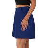 imagePRETTYGARDEN Shorts for Women Dressy 2025 Summer Elastic High Waisted Wide Leg Business Casual Work Shorts with PocketsNavy Blue