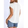 imagePRETTYGARDEN Spring Tops for Women 2026 Summer Fashion Clothes Dressy Casual Blouses Cap Sleeve V Neck Shirts Work OutfitsWhite