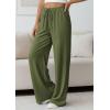 imagePRETTYGARDEN Womens Palazzo Pants Summer Fashion 2026 High Waisted Wide Leg Drawstring Flowy Beach Trousers with PocketsArmy Green